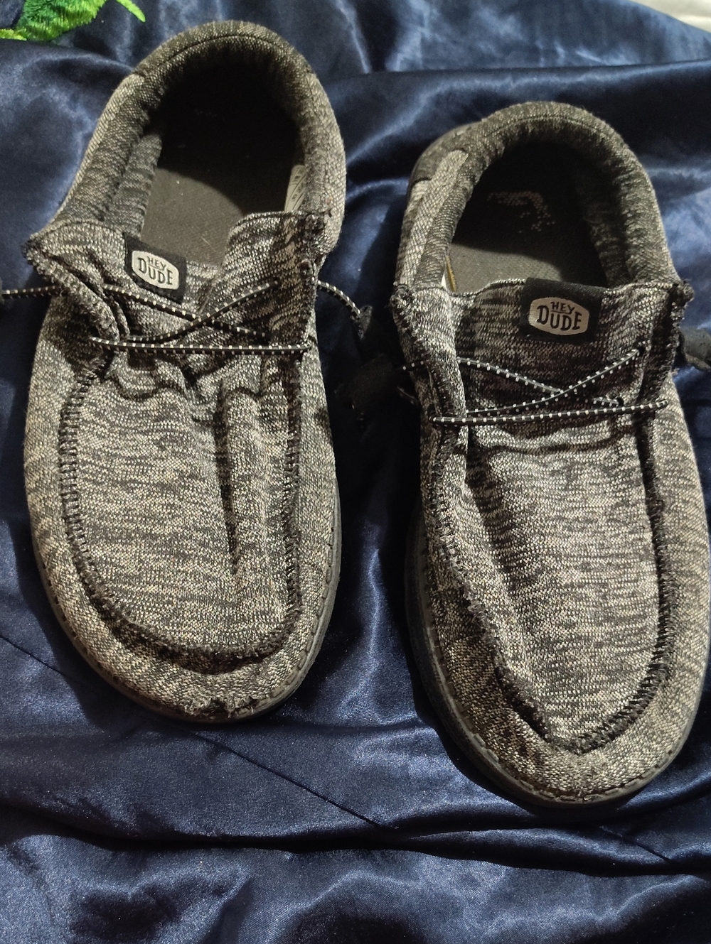 Hey Dude Men’s Grey Knit Slip-On Loafers